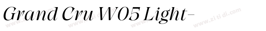Grand Cru W05 Light字体转换